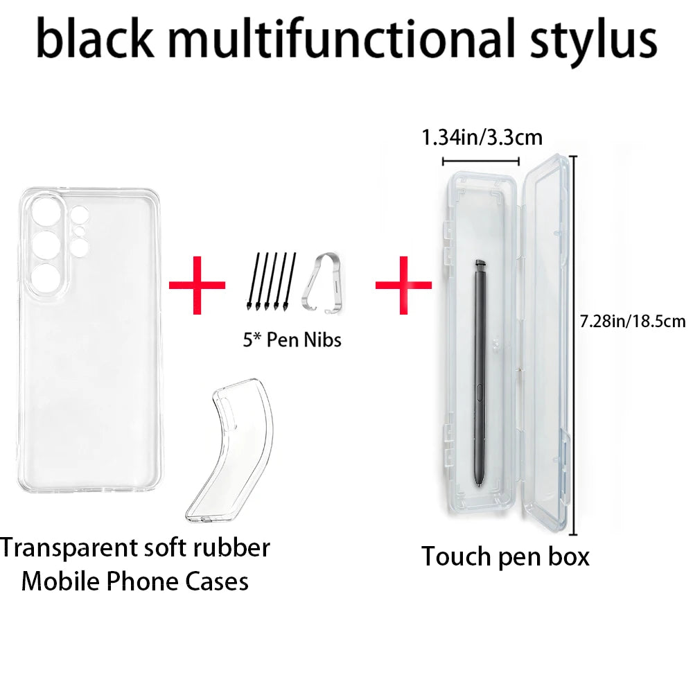 Samsung Galaxy S26 Ultra S Pen + Nibs + Clear Case 3-Piece Kit Phone Accessories Kit Axl Black