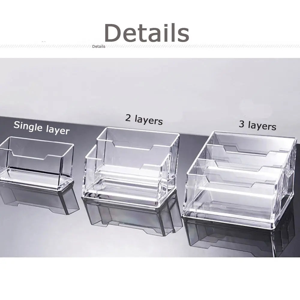 Acrylic Business Card Holder Display Stand – 1, 2 & 3 Tier Card Display Stand Axl