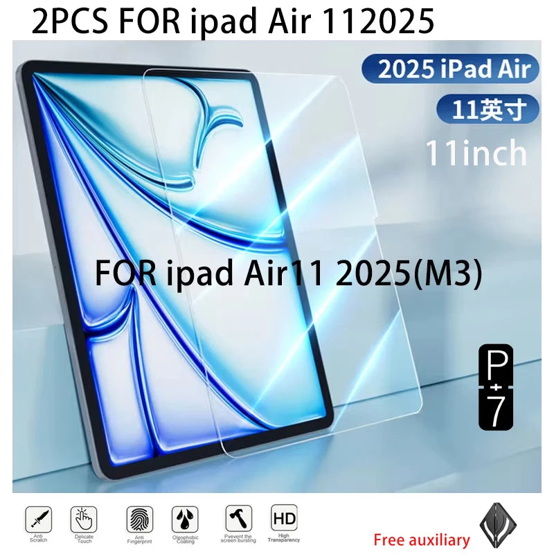 2-Pack iPad Air 11" 2025 M3 Tempered Glass Screen Protector Tablet Screen Protector Axl