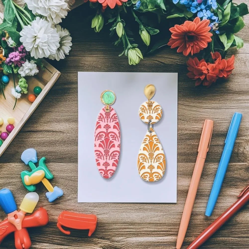 Scottish Thistle Polymer Clay Texture Sheet | Floral Stamp Pad Clay Texture Stamp Axl