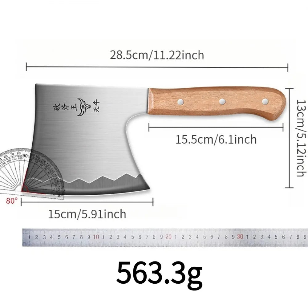 PLYS Stainless Steel Bone Chopper & Meat Cleaver Chef Knife Meat Cleaver Knife Axl