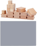 20-Pc Blank Rubber Stamp Set – Beechwood Mounts & Engraving Sheet Stamp Making Kit Axl AECH04-12059