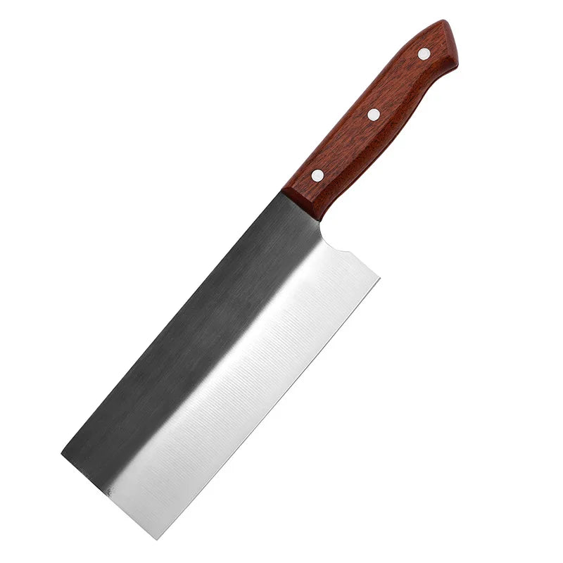 JYi Full Tang Chinese Chef Knife – Sharp Stainless Steel Blade Chef Kitchen Knife Axl Red