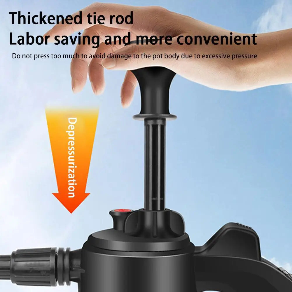 2L Handheld Pressure Foam Sprayer – 3 Nozzles Car Wash Foam Pressure Sprayer Axl
