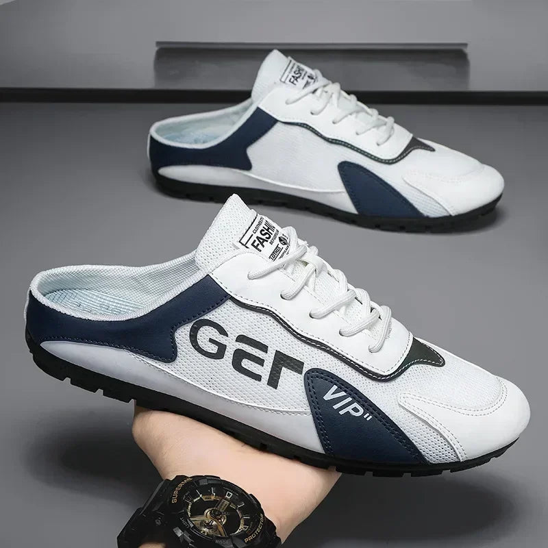 Men's Breathable Half Slip-On Casual Flat Sneakers Slip-On Sneakers Axl