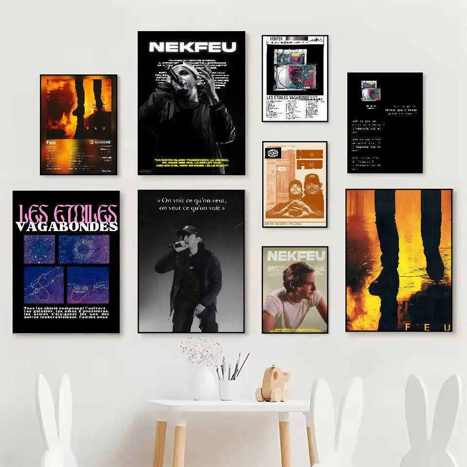 Nekfeu Singer HD Poster – Self-Adhesive Waterproof Wall Art Wall Art Poster Axl