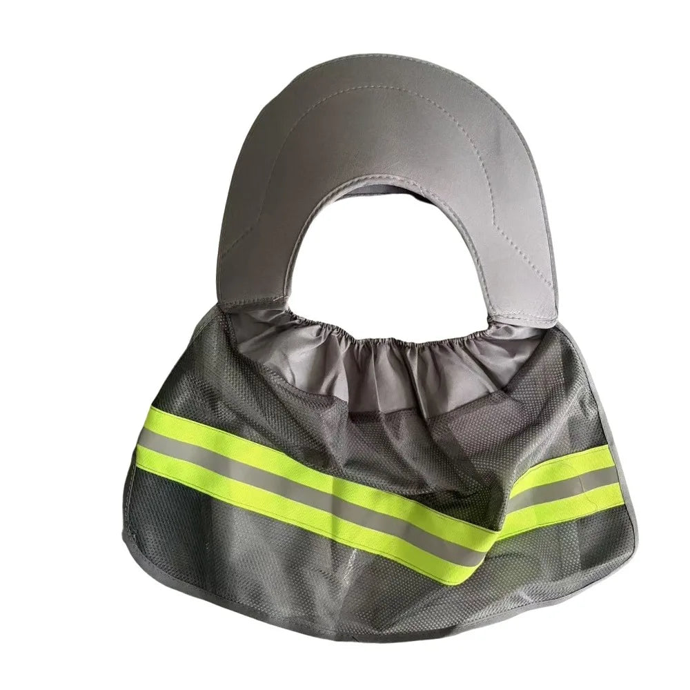 Hard Hat Sun Shield – Breathable Mesh Neck Cover UV Protection Hard Hat Sun Shield Axl Grey