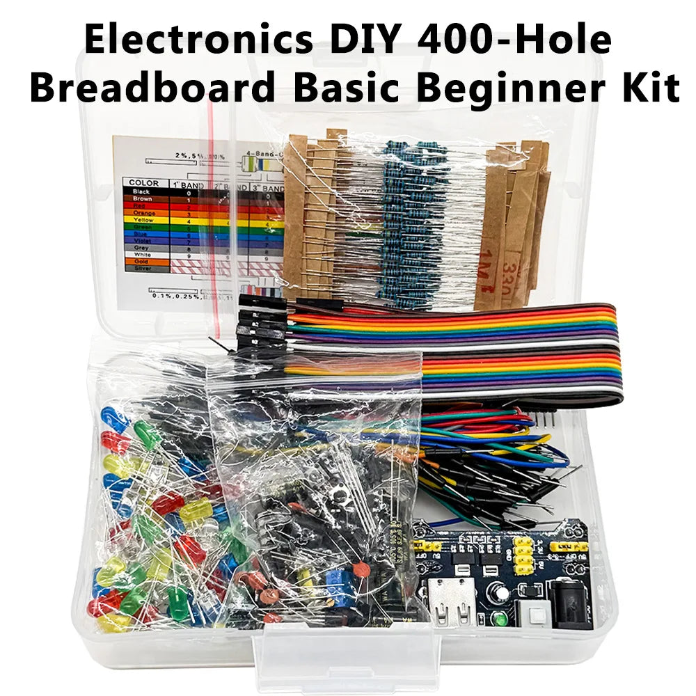 400-Hole Breadboard Starter Kit for Arduino UNO R3 – LED & Wires Electronics Starter Kit Axl