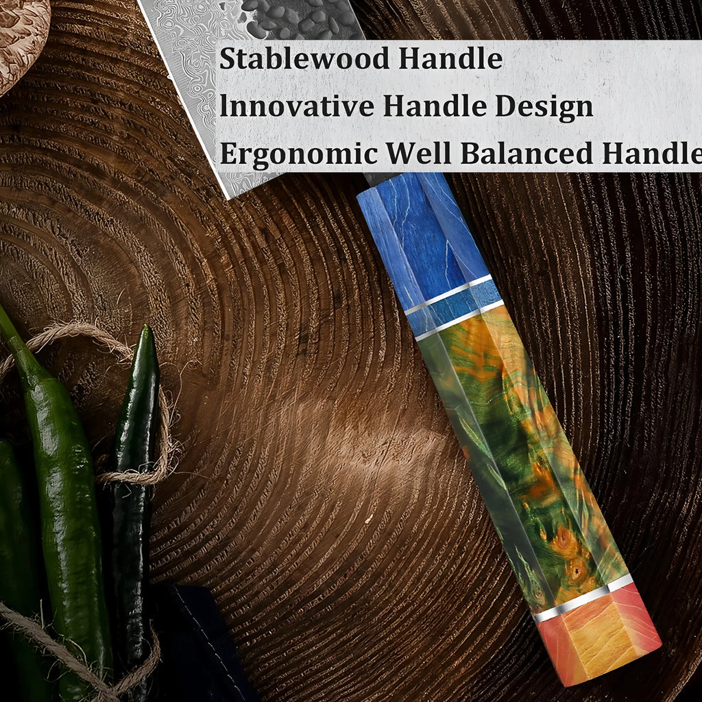 67-Layer Damascus Steel Chef Knife Set – Hand Forged 1-4 PCS Damascus Chef Knife Axl