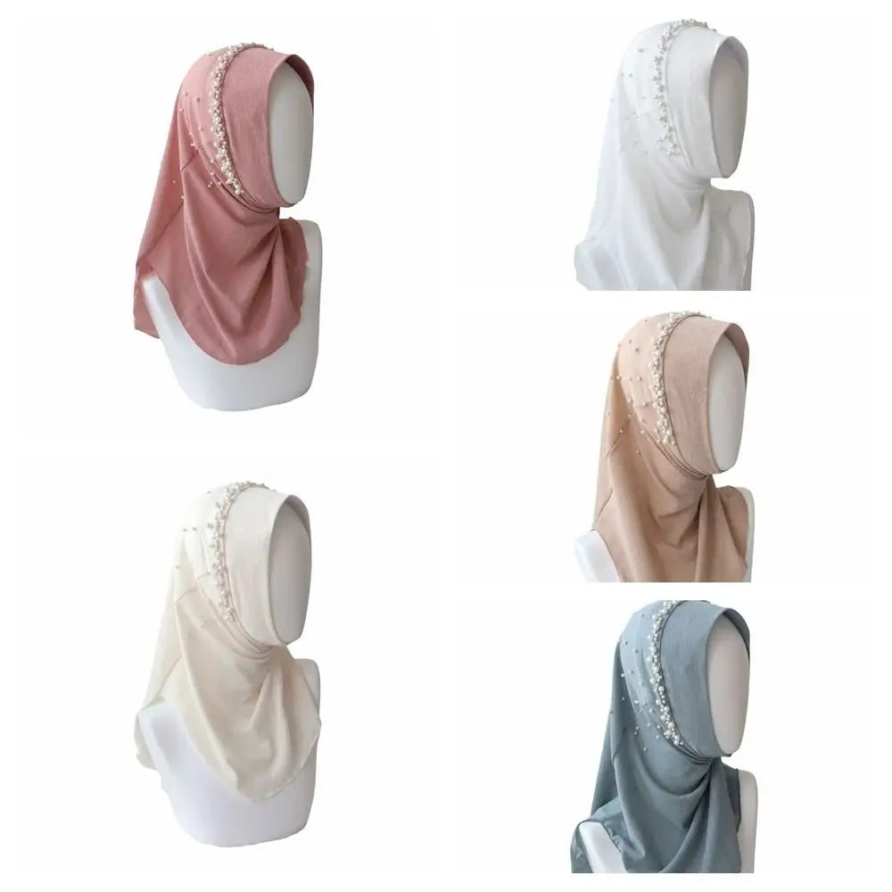 Beaded Pull-On Hijab – Breathable Sun Protection Headscarf Hijab Headscarf Axl