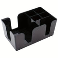 6-Compartment Bar Caddy – Plastic Napkin & Barware Organizer Bar Caddy Organizer Axl black
