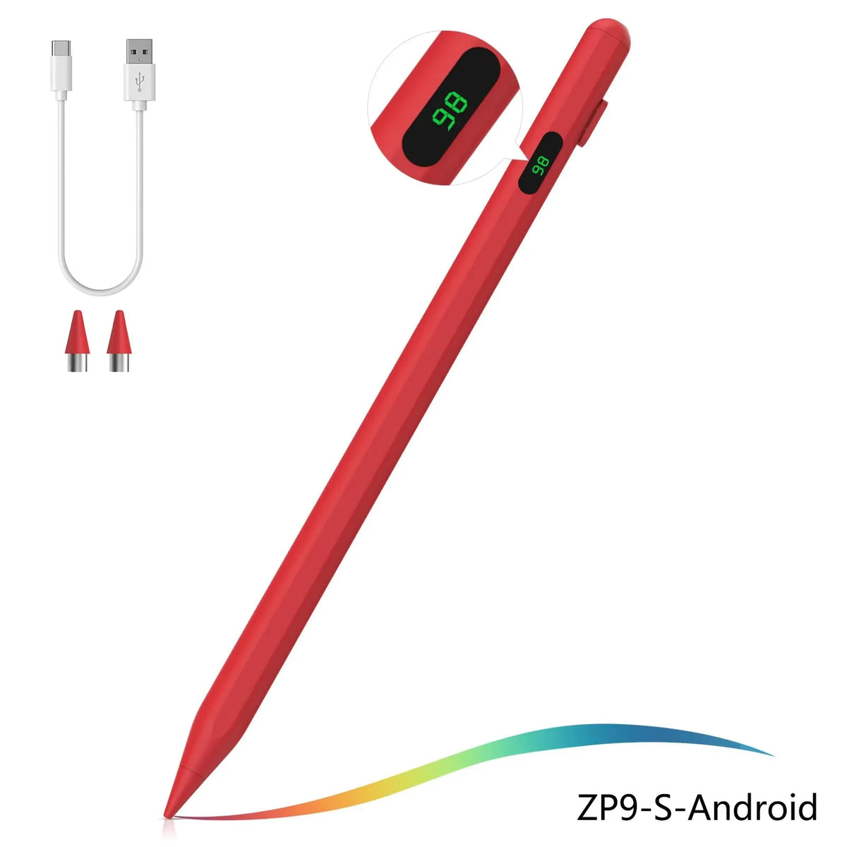 Universal Stylus Pen for iOS Android Windows – Metal Body Capacitive Stylus Pen Axl ZP9-S-red