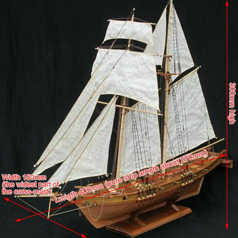 Halcon 1:100 Wooden Sailing Boat Model DIY Kit | Ship Build Wooden Ship Model Kit Axl
