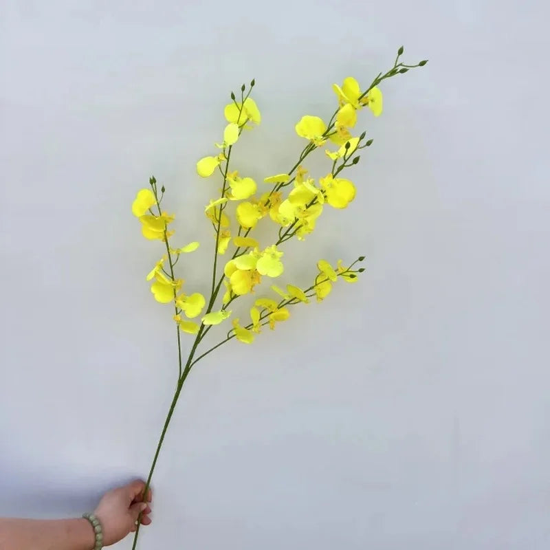 5-Pack Artificial Dancing Orchid Silk Flowers | Wedding & Home Decor Artificial Silk Flowers Axl