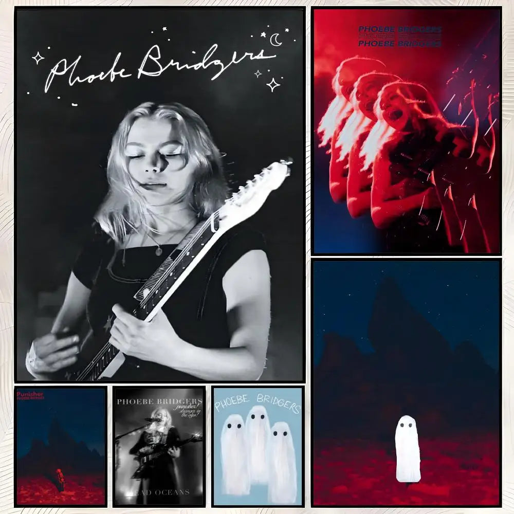 Phoebe Bridgers HD PVC Wall Art Poster – Self-Stick Decor Wall Art Poster Axl