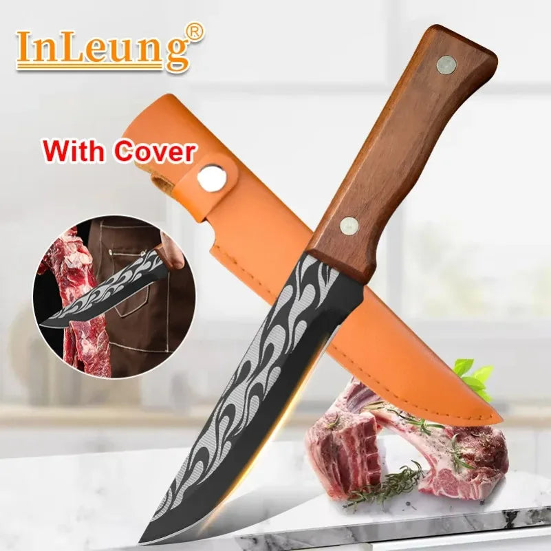 InLeung Forged Boning Knife – Stainless Steel & Wood Handle Boning Knife Axl