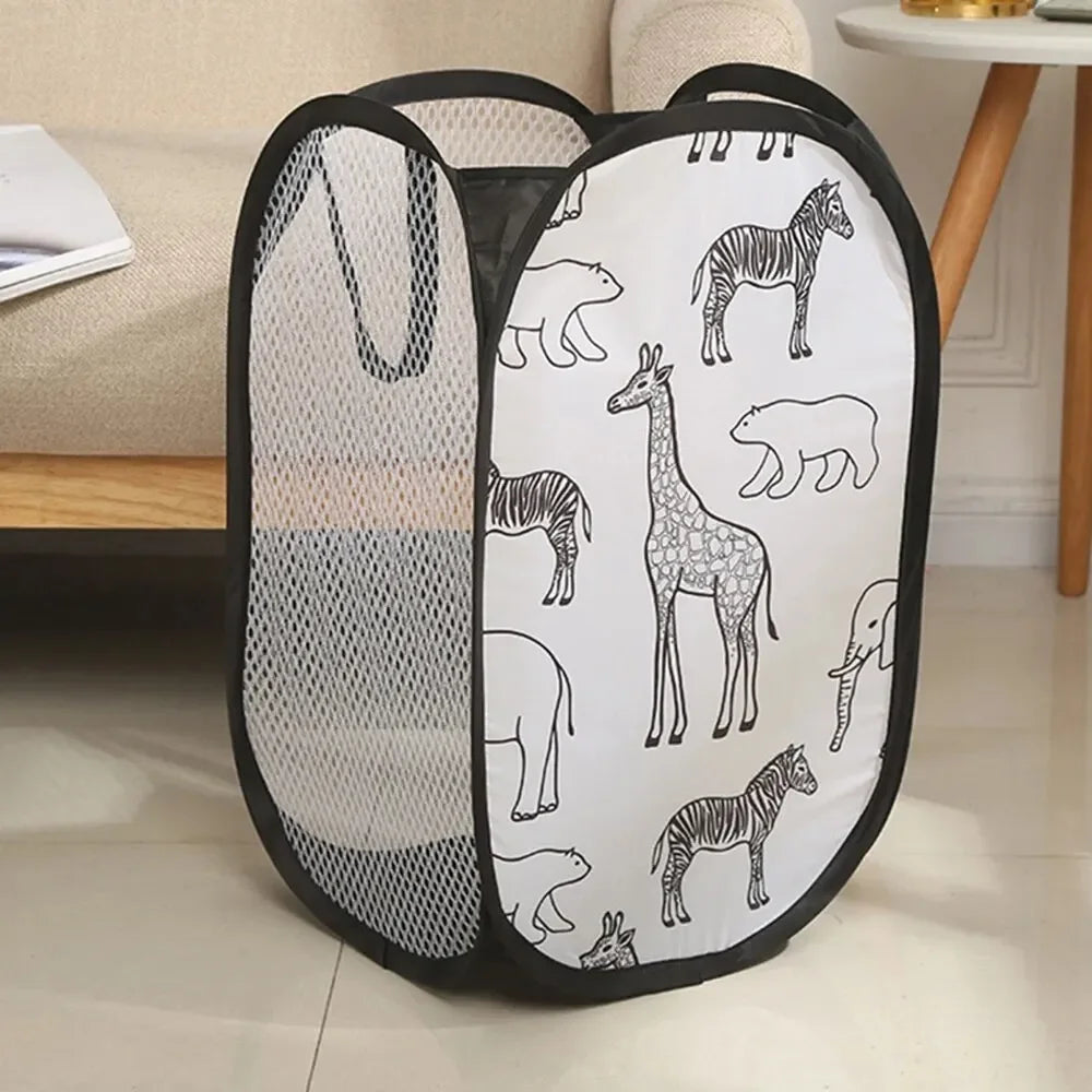 Large Laundry & Storage Basket – Eco-Friendly Mesh Organizer Laundry Storage Basket Axl black