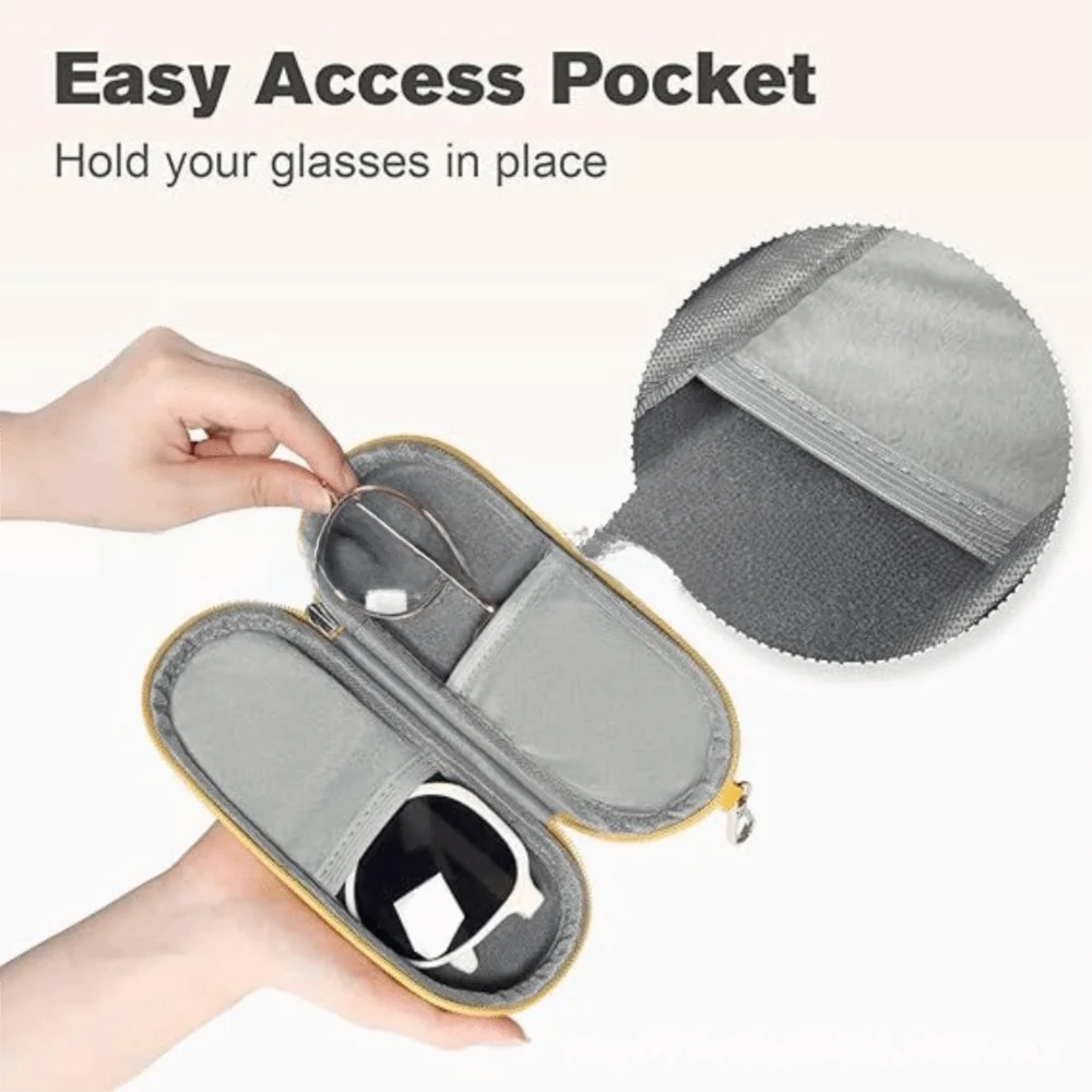 Double Sunglasses Case Hard Shell Dual Eyeglass Travel Organizer Eyeglass Travel Case Axl