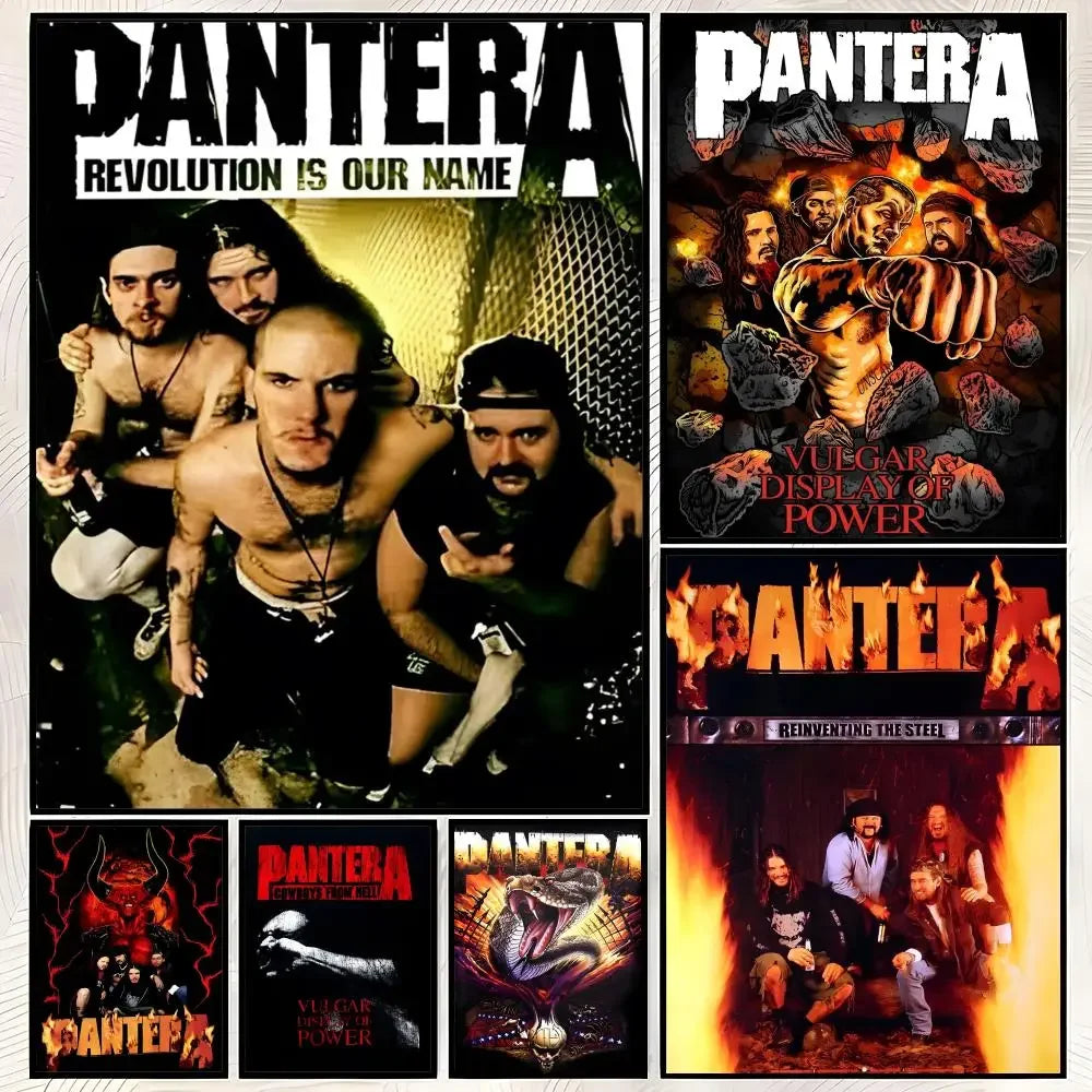 Pantera Band Self-Stick HD PVC Wall Poster – Waterproof Decor Wall Art Poster Axl