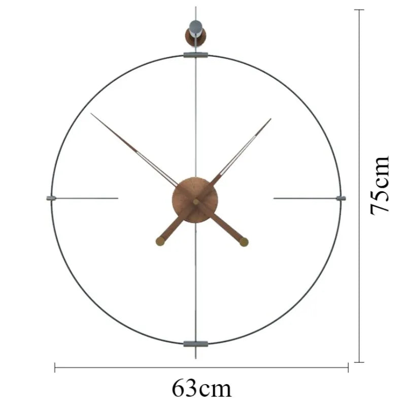 Nordic Large Silent Wall Clock – Minimalist Modern Home Decor Wall Clock Axl