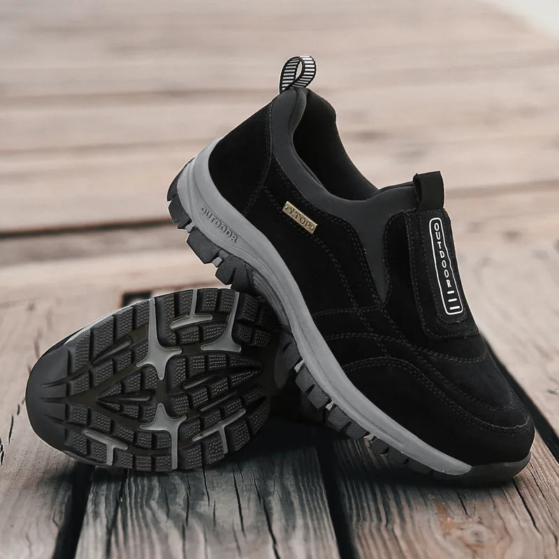 YBQJOO Men's Slip-On Canvas Sneakers | Breathable Walking Shoes Men's Slip-On Sneakers Axl black 40