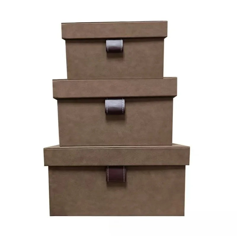 Large Leather Storage Box – 50L Clothes & Closet Organizer Leather Storage Box Axl