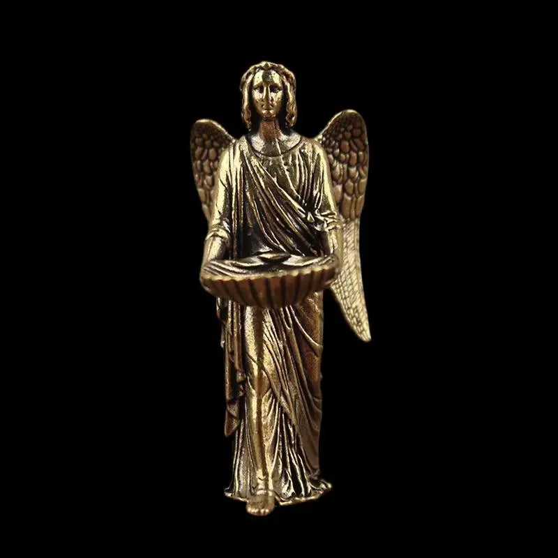 European Guardian Angel Figurine – Brass Wing Statue Home Decor Decorative Figurine Axl Default Title