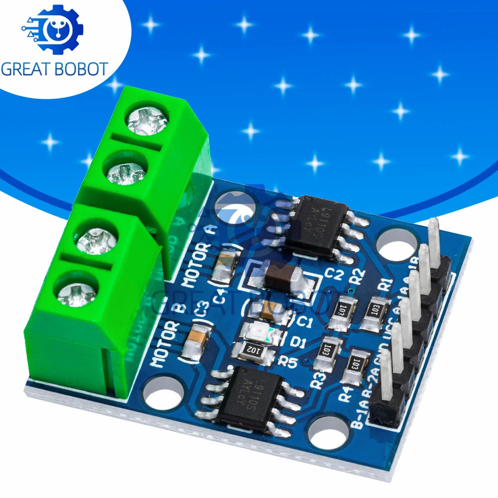L9110S H-Bridge Dual DC Motor Driver Module | Arduino Motor Driver Module Axl Default Title