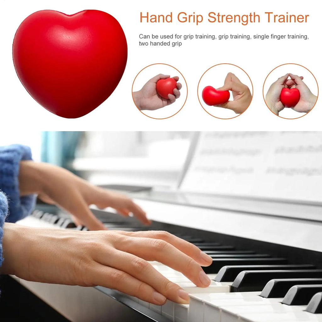 Heart Shaped Stress Ball – PU Grip & Finger Training Tool Grip Exercise Ball Axl