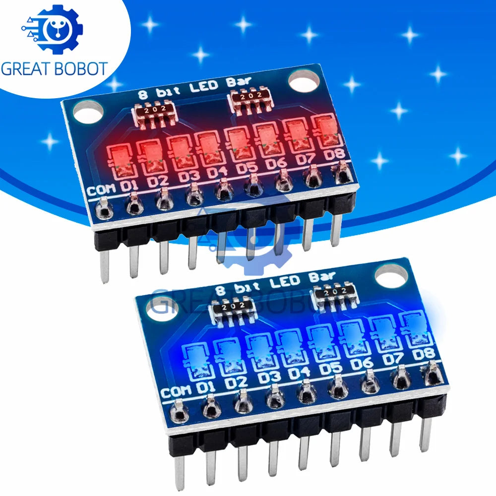 8-Bit LED Indicator Module 3–24V | Arduino UNO MEGA2560 Kit LED Indicator Module Axl