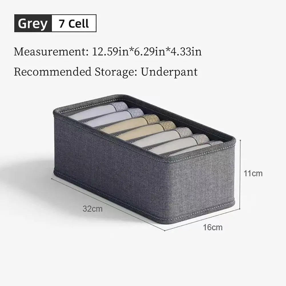 Foldable Fabric Drawer Organizer – Underwear & Socks Storage Box Closet Drawer Organizer Axl 7 cell