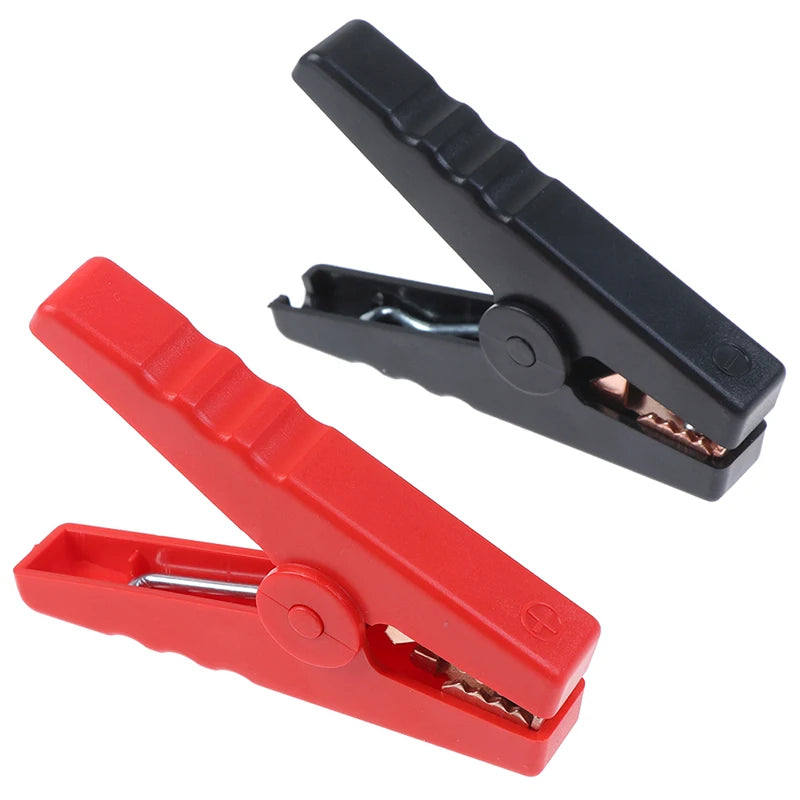 2Pcs 100A Alligator Clips – Insulated Car Battery Charger Clamps Battery Charger Clamps Axl