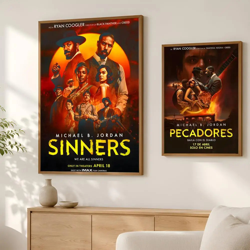 Sinners Movie Poster – Self-Stick HD PVC Waterproof Wall Art Movie Wall Poster Axl