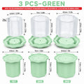 3-Piece Hollow Cylinder Ice Mold for 20–40oz Tumblers & Lids Silicone Ice Mold Axl 3 PCS-Green