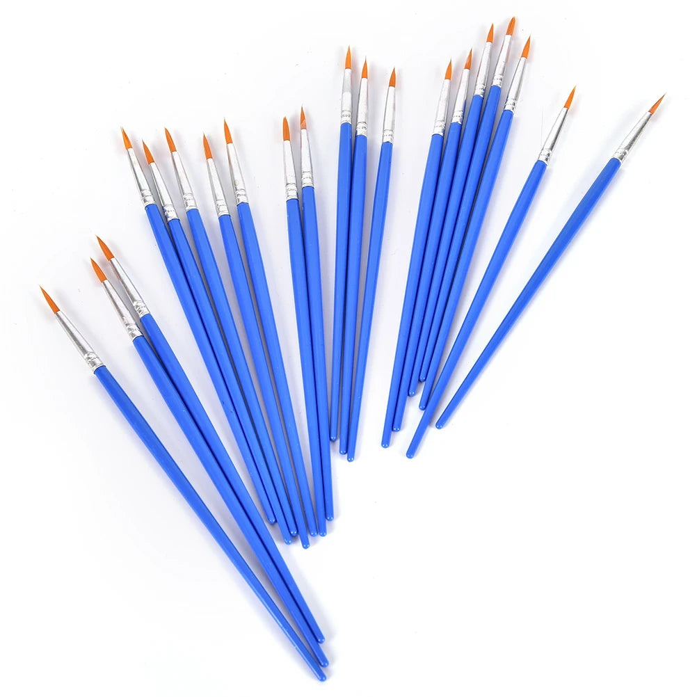 10-Piece Nylon Artist Paint Brush Set – Acrylic & Watercolor Artist Paint Brush Set Axl
