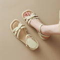 Women's Platform Wedge Sandals | Roman Buckle Summer Shoes Platform Wedge Sandals Axl Beige 40