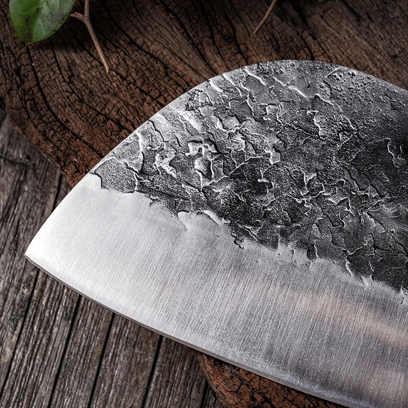 Handmade Full Tang Forged Chef Knife – High-Carbon Steel & Wood Forged Chef Knife Axl