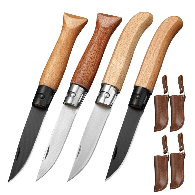 Folding Pocket Knife – 3CR13 Steel Blade & Wood Handle Folding Pocket Knife Axl