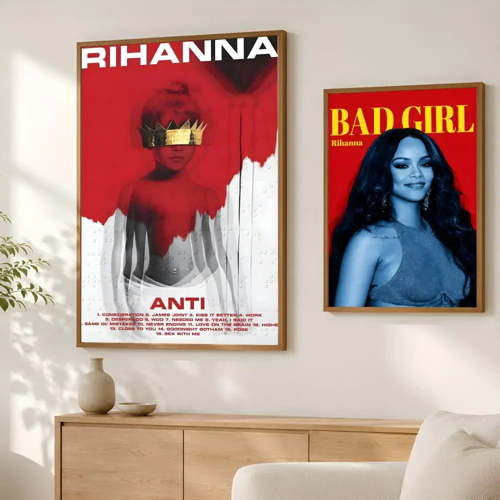 Rihanna HD Self-Stick PVC Wall Art Poster – Waterproof Décor Wall Art Poster Axl