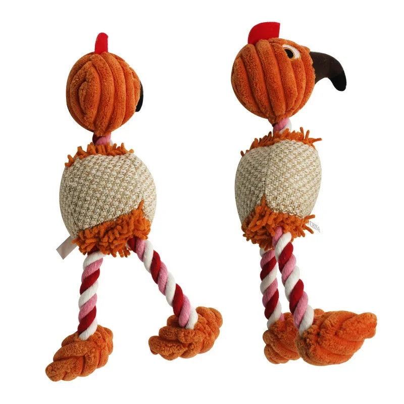 Parrot Plush Dog Chew Toy – Soft Interactive Toy for Dogs Dog Chew Toy Axl 1 pc Orange