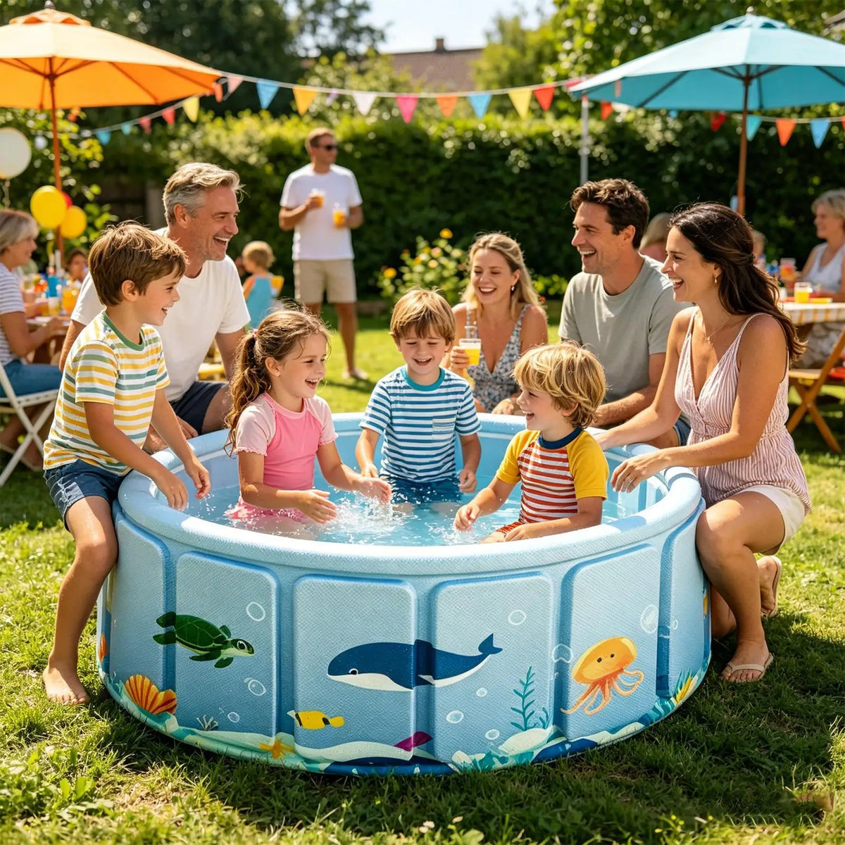 Foldable Dog & Kids Pool – Portable Backyard Swimming Tub Foldable Swimming Pool Axl