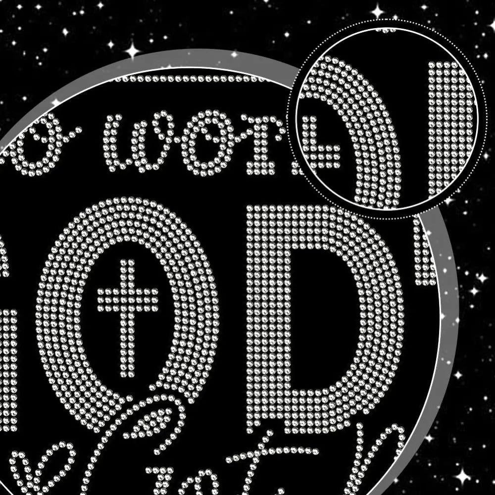 Glass Hotfix Rhinestone Iron-On Patch – Faith Word Appliqué Iron-On Rhinestone Patch Axl