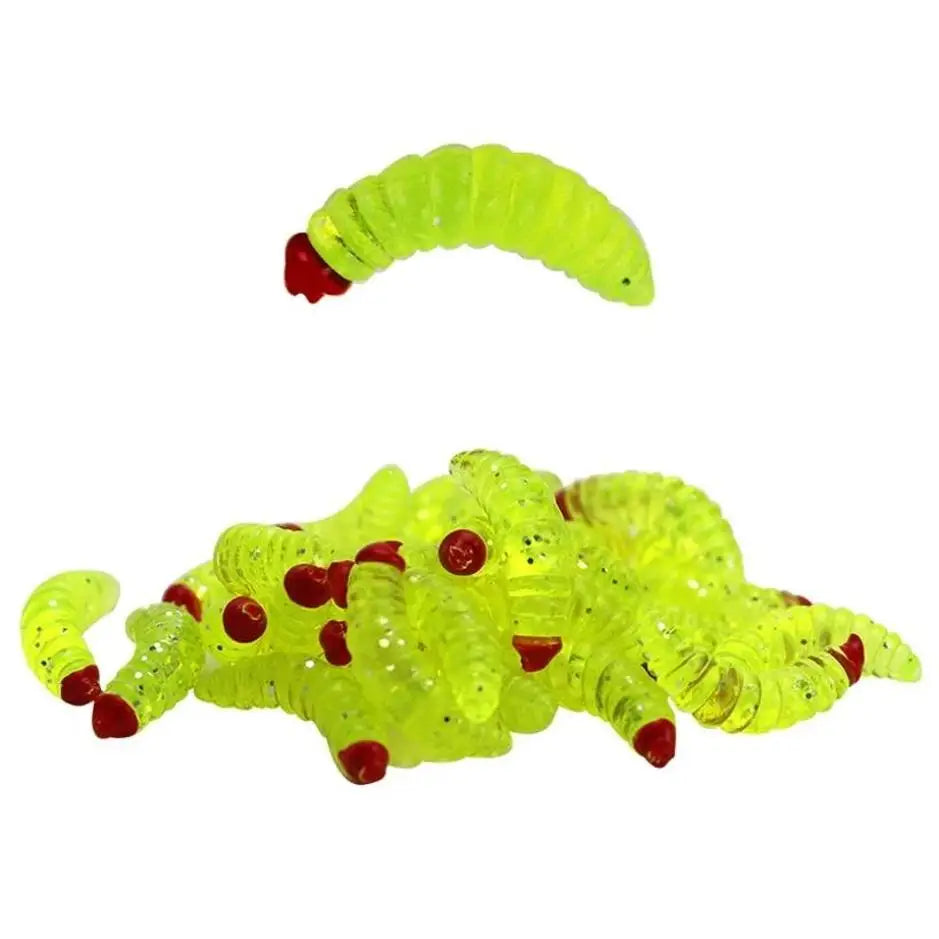 50 Pcs Soft Worm Maggot Fishing Lures Set – All Waters Soft Fishing Lures Axl