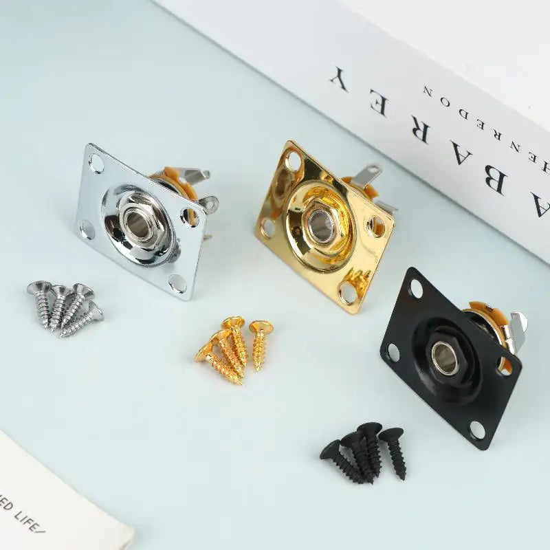 Electric Guitar Output Jack Plate – Square Metal Socket Guitar Jack Plate Axl