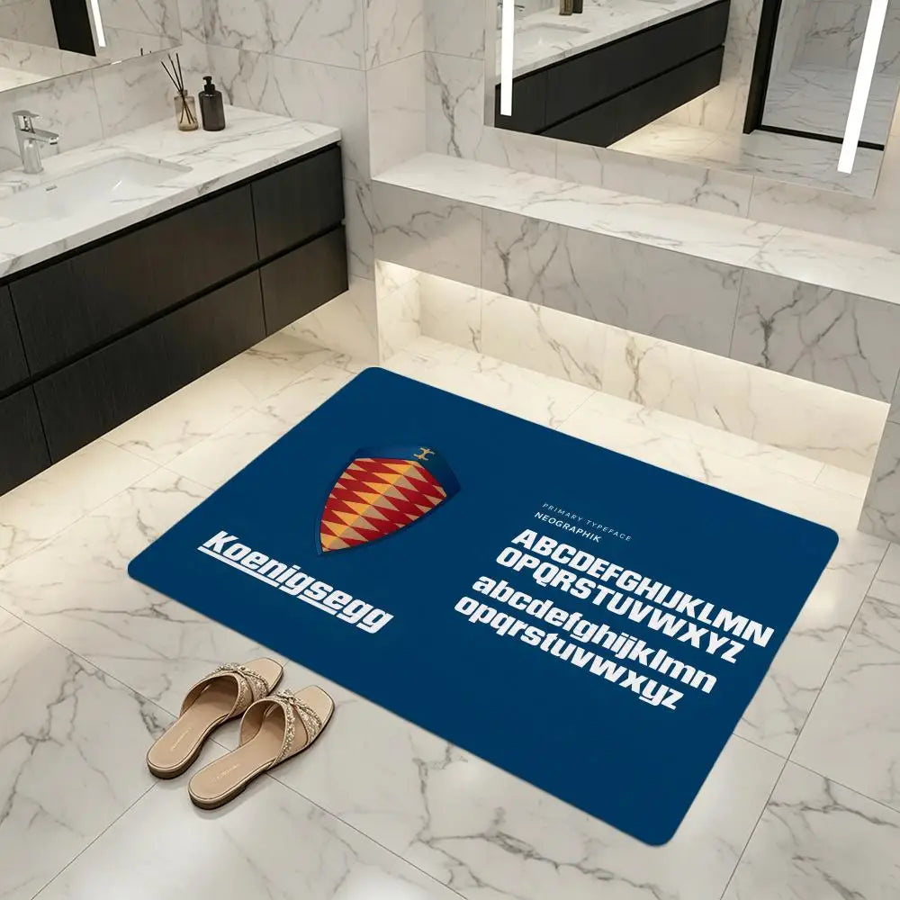Diatomite Bath Mat – Quick Dry, Non-Slip Sports Car Design Diatomite Bath Mat Axl