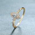 Huitan Marquise CZ Bridal Wedding Ring – Gold Tone Band Bridal Fashion Ring Axl Q910 8