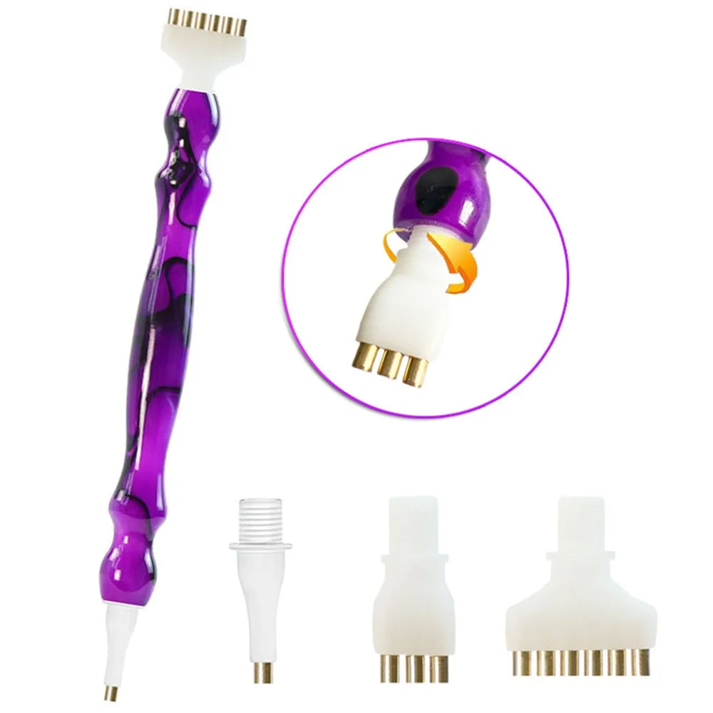 5D Diamond Painting Pen & Replacement Tips – DIY Drill Craft Tool Diamond Painting Pen Axl Purple A-3 Heads