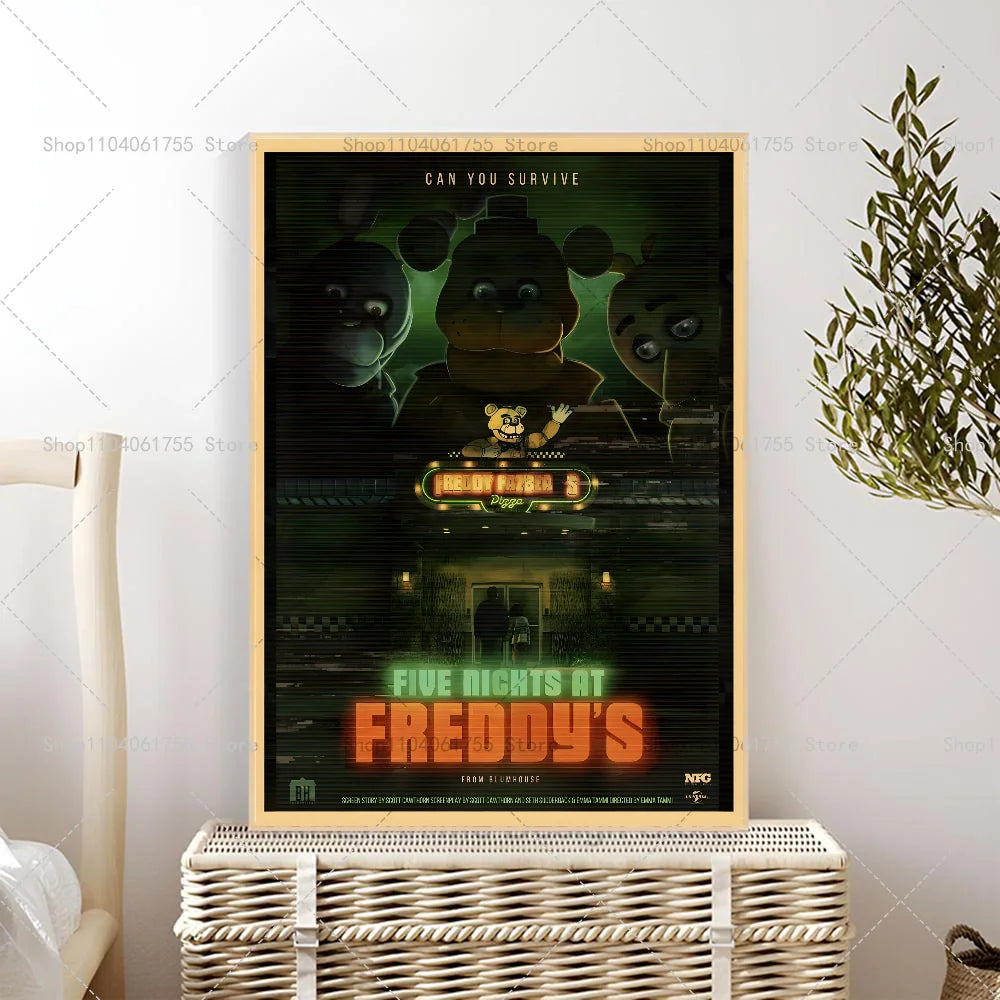 Five Nights at Freddy's Wall Poster – Self-Adhesive Waterproof Wall Art Poster Axl z4 40x60cm No Frame