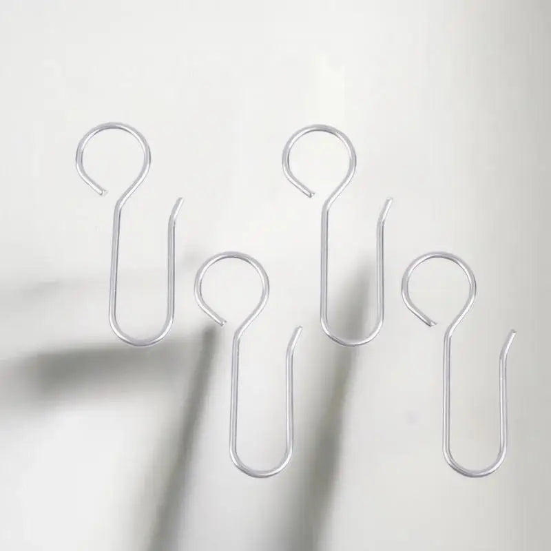 30-Pack Metal S-Hook Curtain Track Rings – Ceiling & Shower Curtain Track Hooks Axl