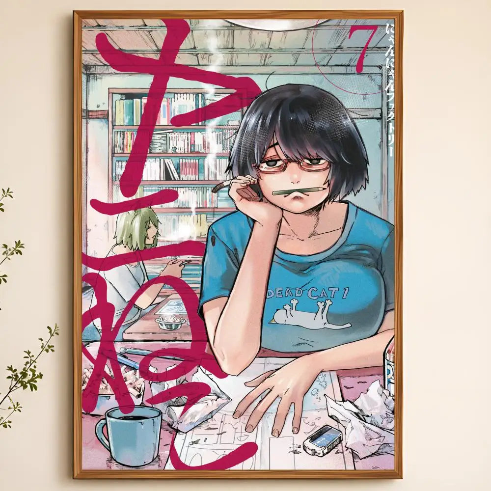 Yani Neko Peel-and-Stick PVC Wall Poster – HD Anime Art Wall Art Poster Axl White03 15X20cmNoframe